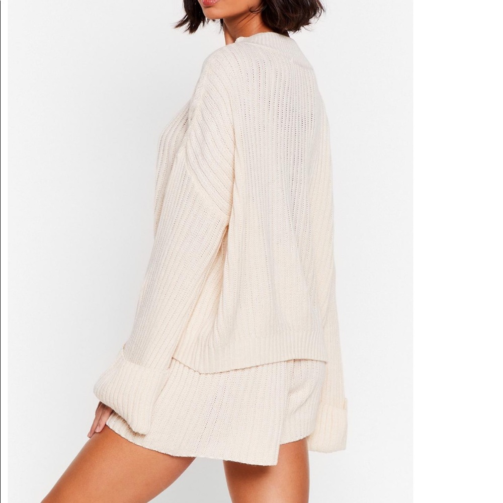 LASTSET S Chunky Knit set-cardigan/Shorts - Picture 3 of 6